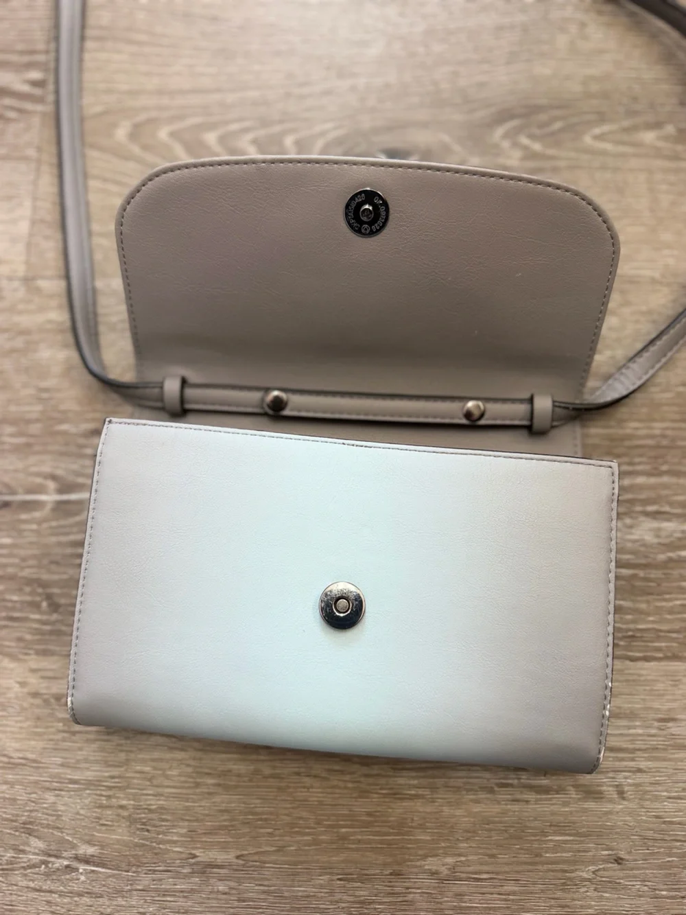 Vera Wang Light Blue & Gray Crossbody